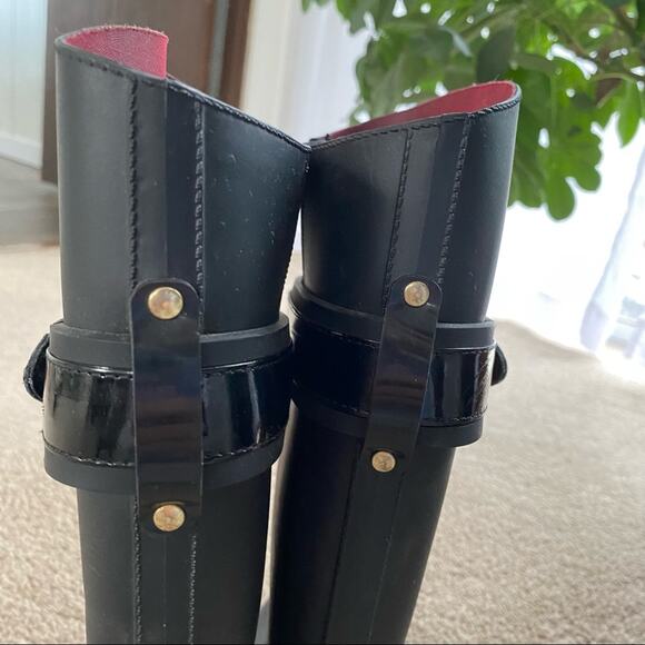 Tommy Hilfiger Spritz Black Rain Boots Size 6 - Picture 3 of 12